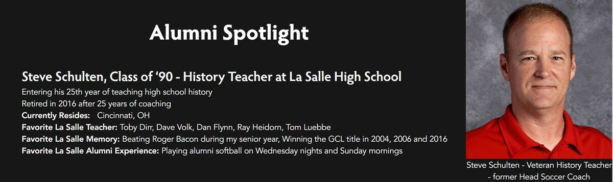 Alumni Spotlight - Steve Schulten '90